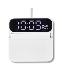 Prime Line IT240 - Foldable Alarm Clock & Wireless Charger