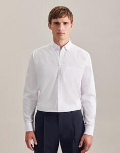 Seidensticker 003002 - Camisa regular fit cuello americano