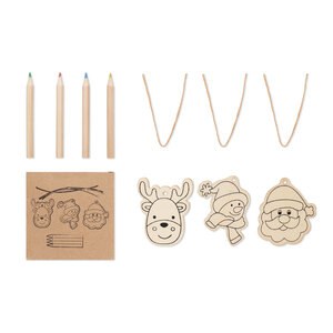 GiftRetail CX1535 - FUNCOOL Drawing wooden ornaments set