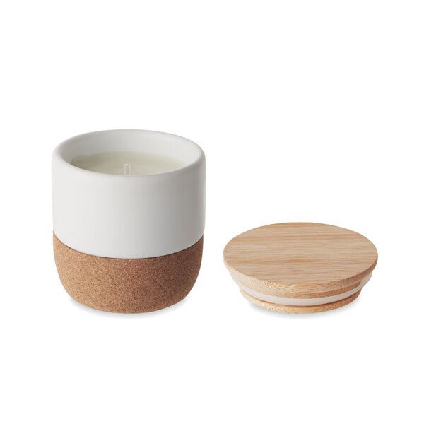 MENKAURE Fresh Linen Scented Plant Wax Candle with Bamboo Lid