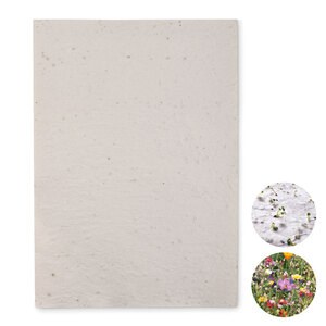 GiftRetail MO6914 - ASIDI A4 wildflower seed paper sheet