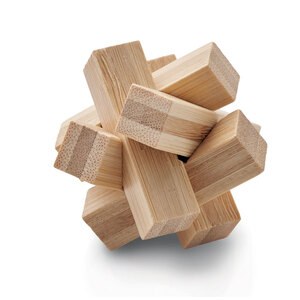 GiftRetail MO6987 - CUBENATS Holzpuzzle/Gehirnjogging Bambus