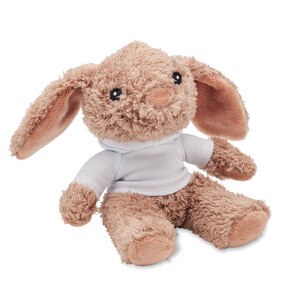 GiftRetail MO2121 - BUNNY Bunny plush wearing a hoodie