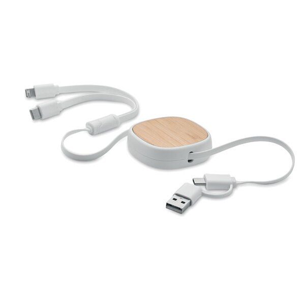 GiftRetail MO2146 - TOGOBAM Cable carga retráctil multiUSB