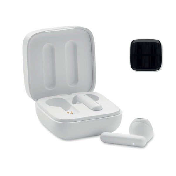 GiftRetail MO2176 - SONORA TWS SONORA Solar-Powered TWS Earbuds with Charging Case