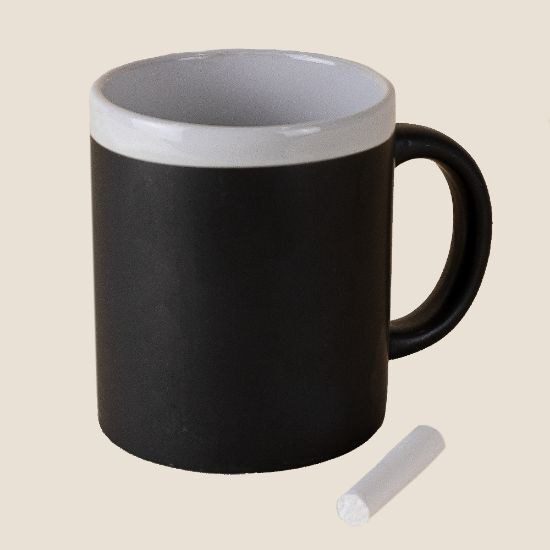 Goya 28199 - Ceramic 300ml Mug with Matching Chalk SLATE