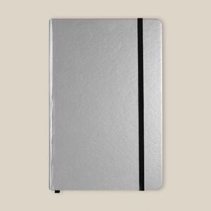 EgotierPro 38008 - A5-kokoinen muistikirja, metallivärinen PU-kansi, 80 tyhjää sivua LUMINE