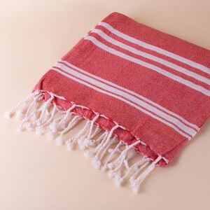 EgotierPro 39000 - Fouta Style Pareo Towel, 90x180cm, Cotton-Polyester ZANZIBAR