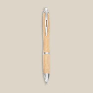 EgotierPro 39516 - Penna in bambù con clip in alluminio DESERT