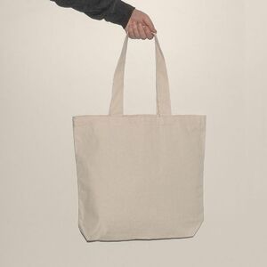 EgotierPro 39544 - Cotton Bag with Long Handles & Inner Pocket LAKE