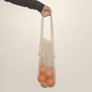 EgotierPro 50002 - Baumwolltasche mit Tasche und langen Henkeln FRENCH