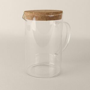 EgotierPro 52026 - Borosilicate 1L Jar with Cork Lid ESSENCE
