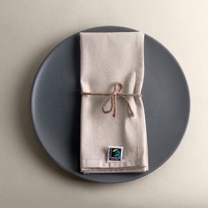 EgotierPro 52053 - Fairtrade Natural Cotton Tablecloth 140g/m² CAVE