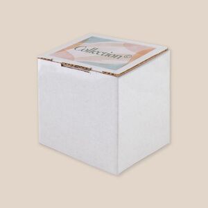 EgotierPro 52091 - WHITE CUPPA SELF-ASSEMBLY BOX
