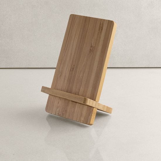 Goya 52521 - Bamboo Phone Holder with Wireless Charging KONGUR