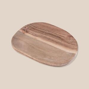 EgotierPro 52552 - Taca z drewna akacjowego, owalna, do ręcznego mycia IZARO