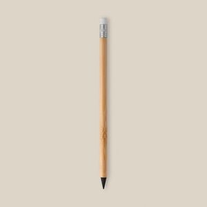 EgotierPro 53046 - Bamboo Pencil with Cap and Eraser INFINITE