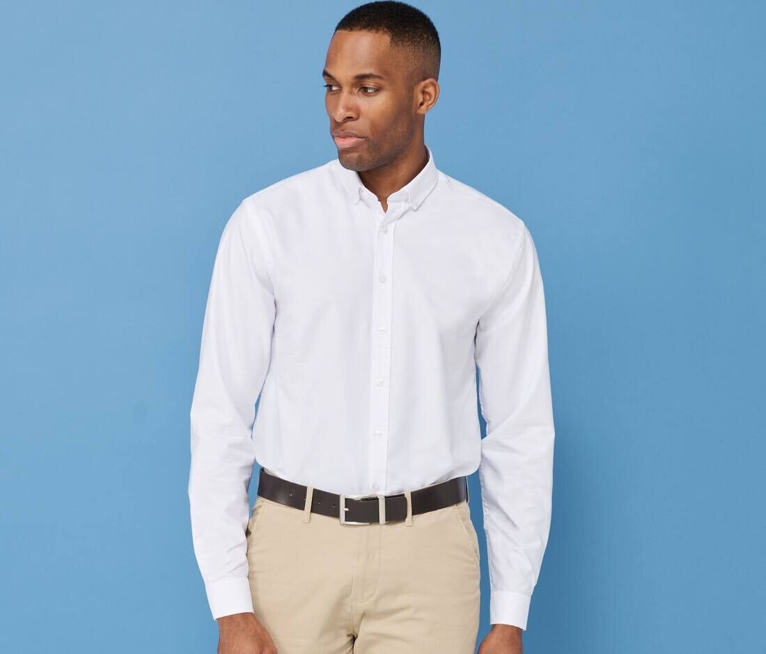 HENBURY HY512C - MODERN OXFORD LONG SLEEVED SHIRT - CLASSIC FIT