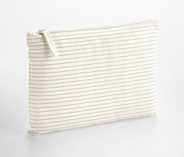 WESTFORD MILL WM253 - STRIPED ORGANIC COTTON ACCESSORY POUCH