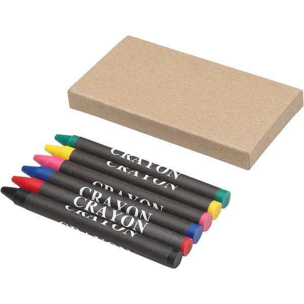 EgotierPro 106171 - Ayo 6-piece coloured crayon set