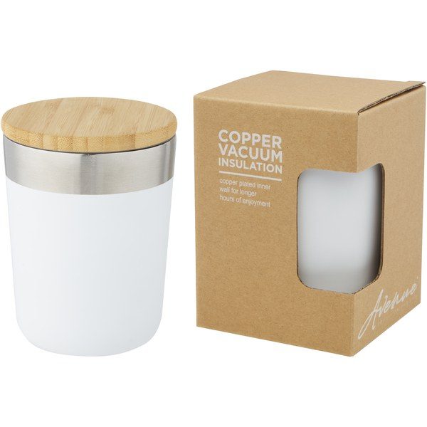 Eco-Friendly Copper Insulated Tumbler with Bamboo Lid