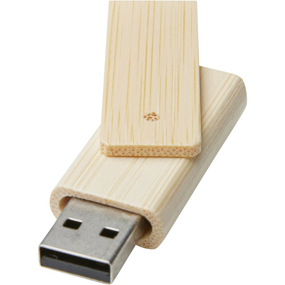 EgotierPro 123746 - Memoria USB de bambú de 4 GB "Rotate"