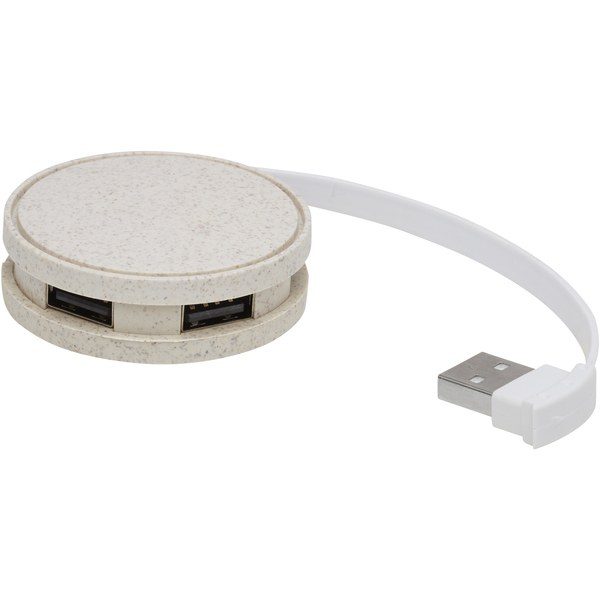 EgotierPro 124309 - Kenzu wheat straw USB hub