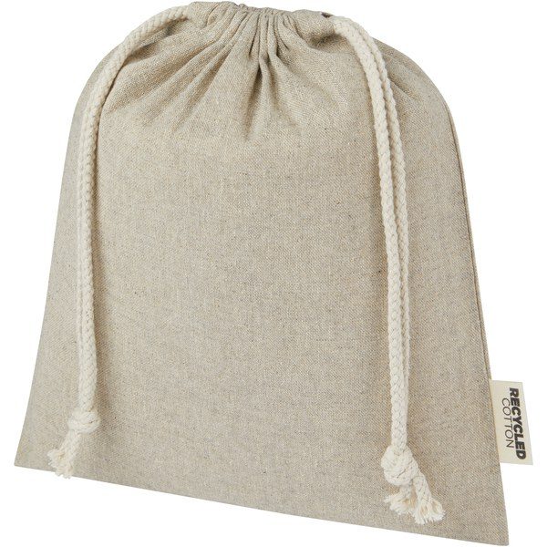 EgotierPro 120671 - Pheebs 150 g/m² GRS recycled cotton gift bag medium 1.5L