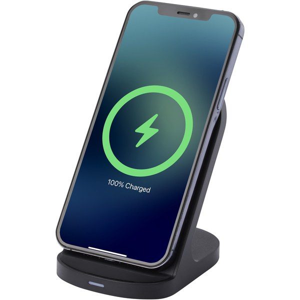 EgotierPro 124340 - Eco-Friendly 15W Dual Coil Wireless Charging Stand