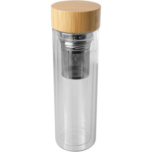 PF Concept 100810 - Eco-Friendly Bamboo Lid Glass Infuser Bottle 400ml