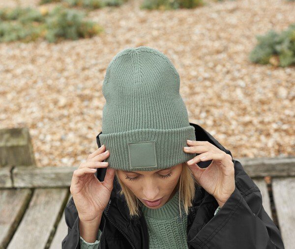 BEECHFIELD BF336R - DEEP CUFFED TONAL PATCH BEANIE