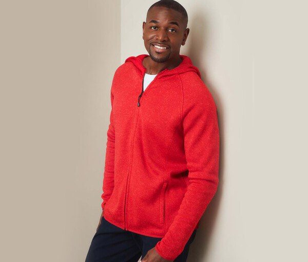 STEDMAN ST5460 - LUX HOODED KNIT FLEECE JACKET FOR MEN