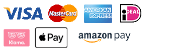 Visa, Mastercard, American Express, iDeal, Amazon Pay, Apple Pay, Klarna Pay Later